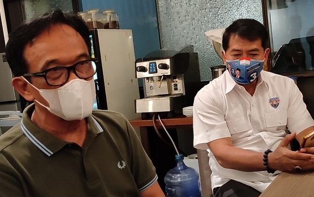 DUKUNGAN: Calon Gubernur Kaltara nomor urut 3 Drs H Zainal Arifin Paliwang, SH., M.Hum saat bertemu dengan H. La Tinro La Tunrung anggota DPR RI dapil Sulsel.