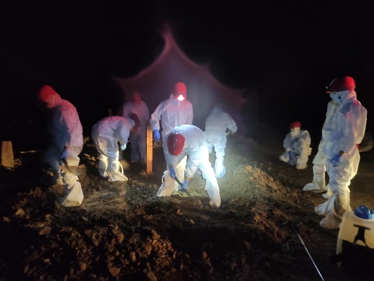 MAKAMKAN JENAZAH COVID-19: Setidaknya sudah 17 pasien Covid-19 di Nunukan yang meninggal pernah dimakamkan Hasan di pemakaman terpadu Covid-19 Nunukan Selatan./DOKUMENTASI HASAN