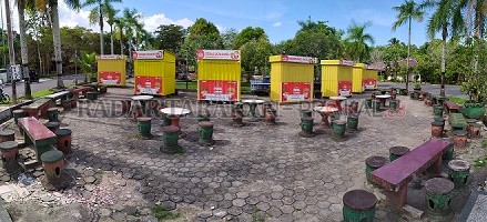 DIBUKA: Taman Oval Ladang menjadi salah satu lokasi pasar Ramadan di Tarakan tahun ini./IFRANSYAH/RADAR TARAKAN