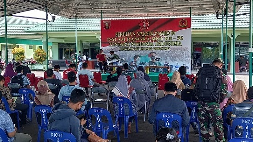Kodim 0907 Tarakan untuk Radar Tarakan GENJOT VAKSINASI: Serbuan vaksin yang diselenggarakan di Kodim 0907/Tarakan disambut antusias masyarakat.