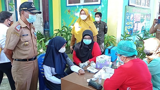 VAKSIN PELAJAR: Capaian vaksinasi untuk pelajar di wilayah I seperti Kecamatan Nunukan dan Nunukan Selatan, sudah mencapai 30 persen. FOTO: BANK DATA/RADAR TARAKAN