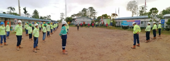 Foto PT. SPP  DIBUKA; Peringatan Bulan K3 Nasional PT.SPP dibuka dengan upacara pembukaan Bulan K3 periode 2021 tepat pada tanggal 12 Januari 2022 dan di laksanakan beberapa rangkaian kegiatan K3.