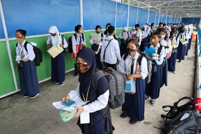 REPATRIASI: Ratusan anak PMI yang akan melanjutkan pendidikan di tanah air. FOTO: BANK DATA/RADAR TARAKAN