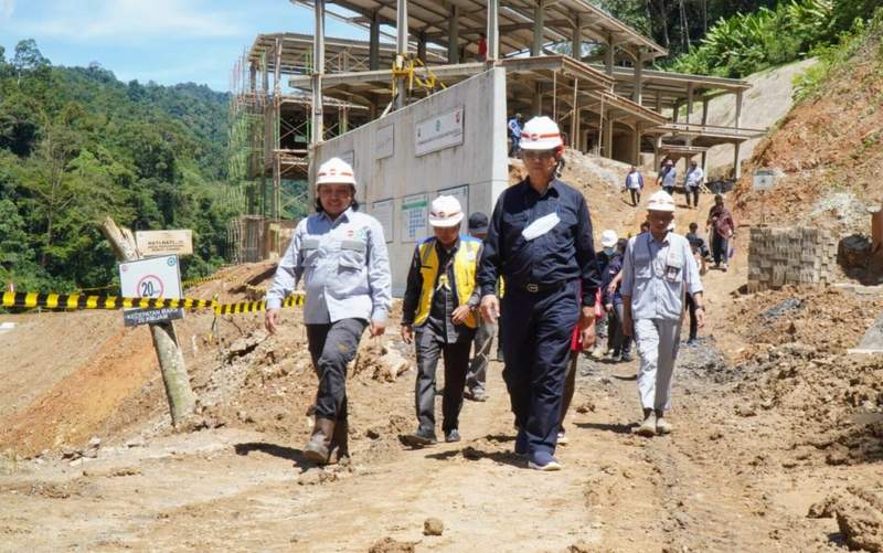 Pembangunan PLBN Labang saat ditinjau Wagub Kaltara Yansen TP.