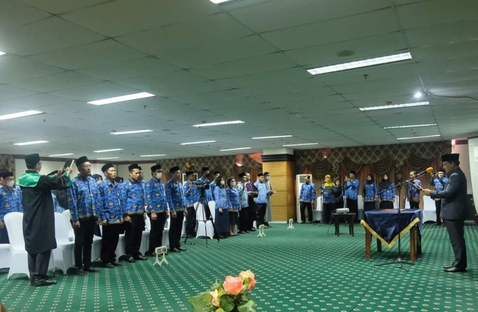 MELANTIK: Wakil Bupati Nunukan, H. Hanafiah melantik 46 pejabat fungsional. FOTO: DOK DISKOMINFOTIK NUNUKAN
