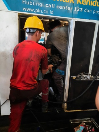 DALAM PERBAIKAN: Pressure Gas PLTMG Sebaung drop, PLN Nunukan terpaksa lakukan pemadaman listrik. DOK ULP PLN NUNUKAN