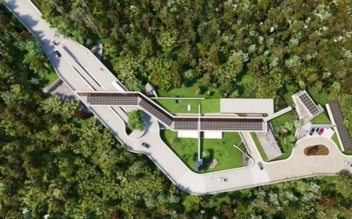 BELUM RAMPUNG : Desain PLBN Long Nawang, Malinau yang saat ini progres pembangunannya baru 60 persen.