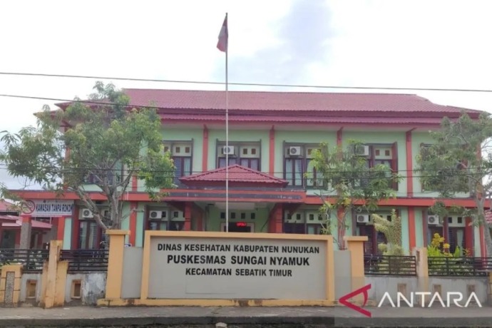 PUSKEMAS DI PERBATASAN : Gedung Puskesmas Sungai Nyamuk, Kecamatan Sebatik Timur, Kabupaten Nunukan.