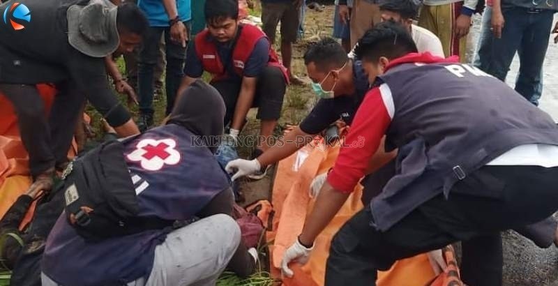 Kecelakaan di ruas Jalan HM Arsyad Km 7, Sampit-Samuda, menewaskan pasutri Dadang dan Leny, Senin (20/1).