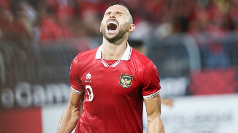 Striker Timnas Indonesia Ilija Spasojevic merayakan gol yang dia cetak ke gawang Brunei Darussalam pada laga lanjutan Grup A Piala AFF 2022. (PSSI/Twitter)