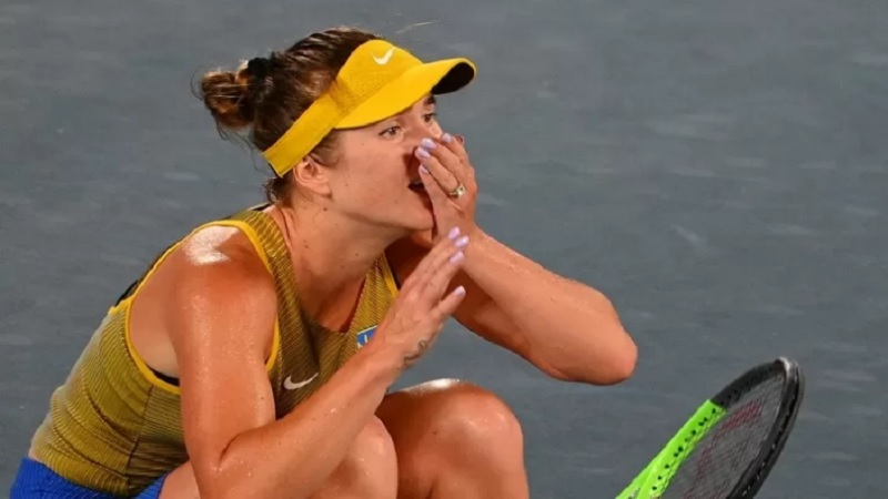 Elina Svitolina kembali ke lapangan setelah absen 13 bulan setelah mengandung. (Vincenzo PINTO / AFP)