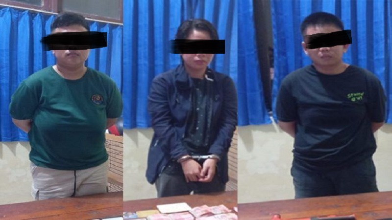 Tiga tersangka pembunuhan Lodoy Tamus (FOTO : IST)