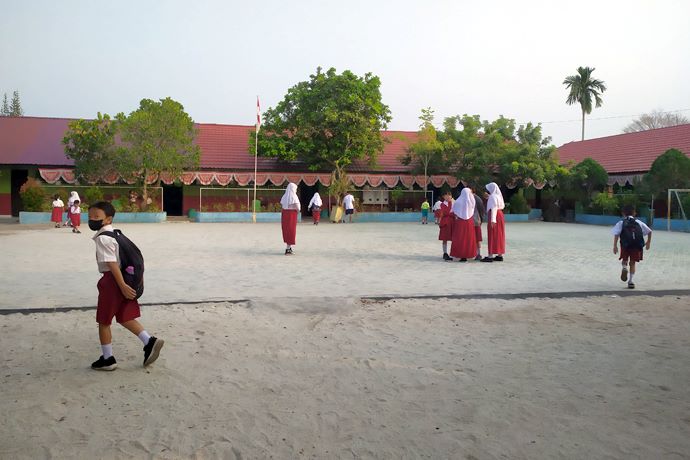 Suasana aktivitas pembelajaran di salah satu Sekolah Dasar yang ada di Kota Palangkaraya, Sabtu (21/10). (HANA/PROKALTENG.CO)