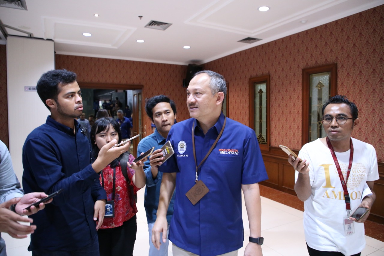 Deputi Bidang SDM Aparatur Kementerian Pendayagunaan Aparatur Negara dan Reformasi Birokrasi (PANRB) Setiawan Wangsaatmaja saat ditemui wartawan.  (foto : dok/ KemenPANRB)