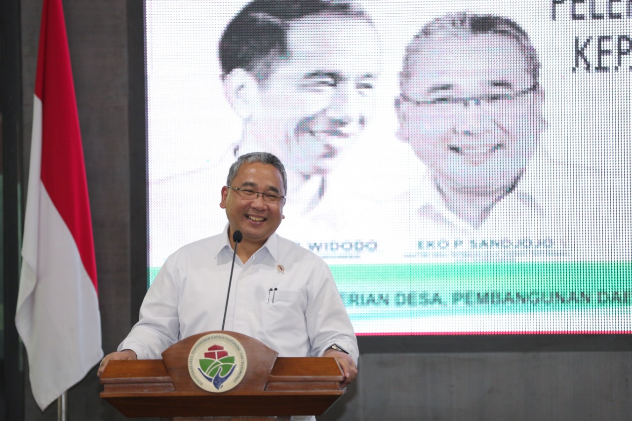 Mendes PDTT, Eko Putro Sandjojo di Gedung Kemendes PDTT, Kalibata, Jakarta, Jumat (22/3). (Foto : kemendes for kaltim post)