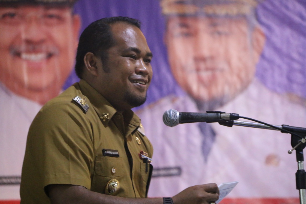 Kasmidi Memberikan Sambutan kegiatan penyusunan RKPD 2020.(Foto: Wahyu Humas)