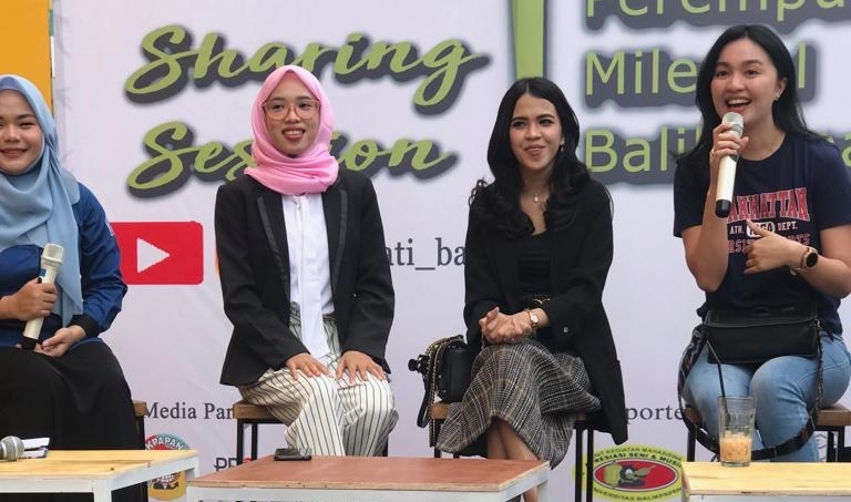 Perempuan milenial Balikpapan sharing ilmu dan pengalaman di acara diskusi santai, Minggu (7/4) di Klndsn Coffee.