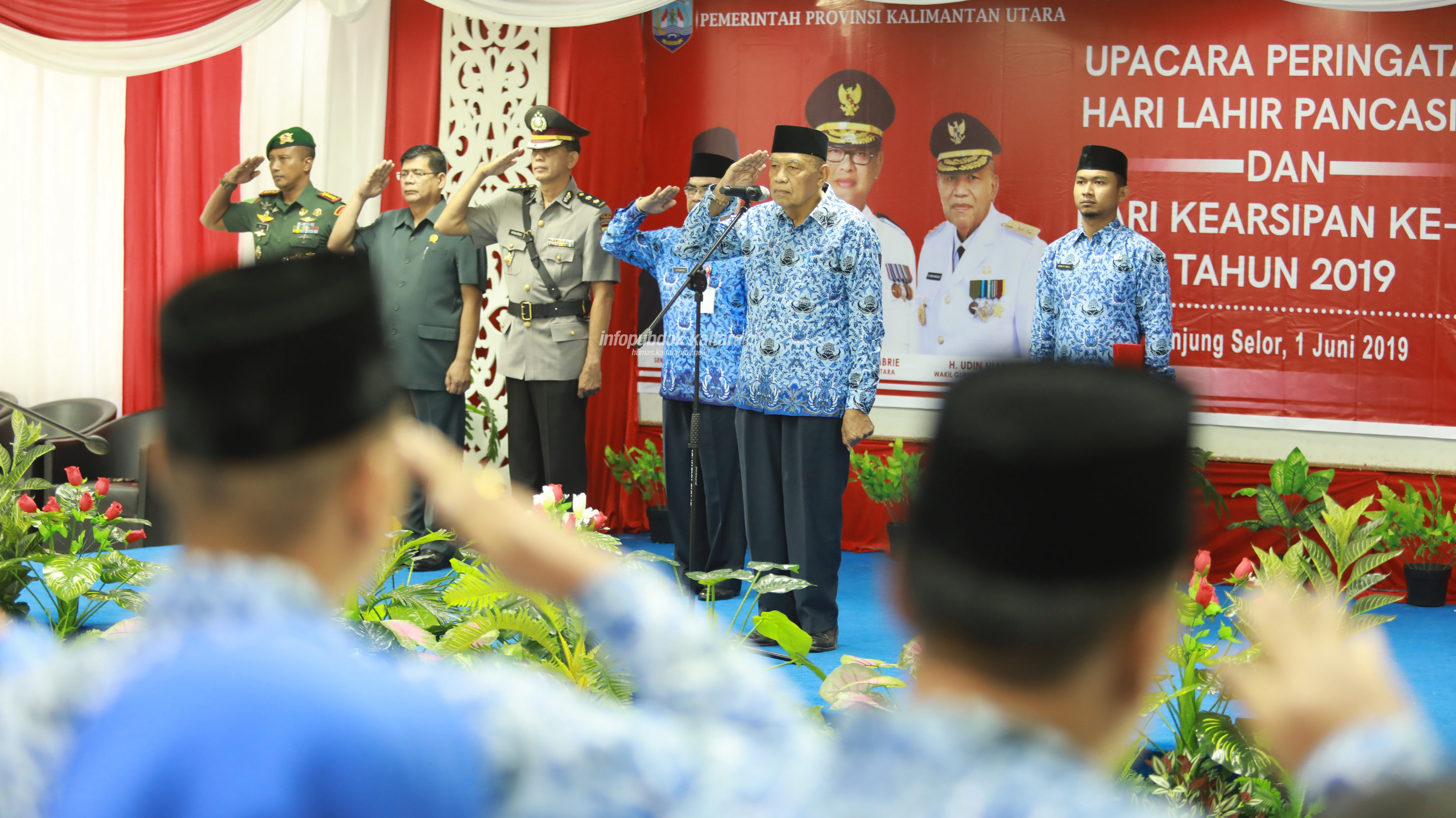 HARLAH PANCASILA : Upacara peringatan Harlah Pancasila pada 1 Juni di lingkup Pemprov Kaltara, Sabtu (1/6).
