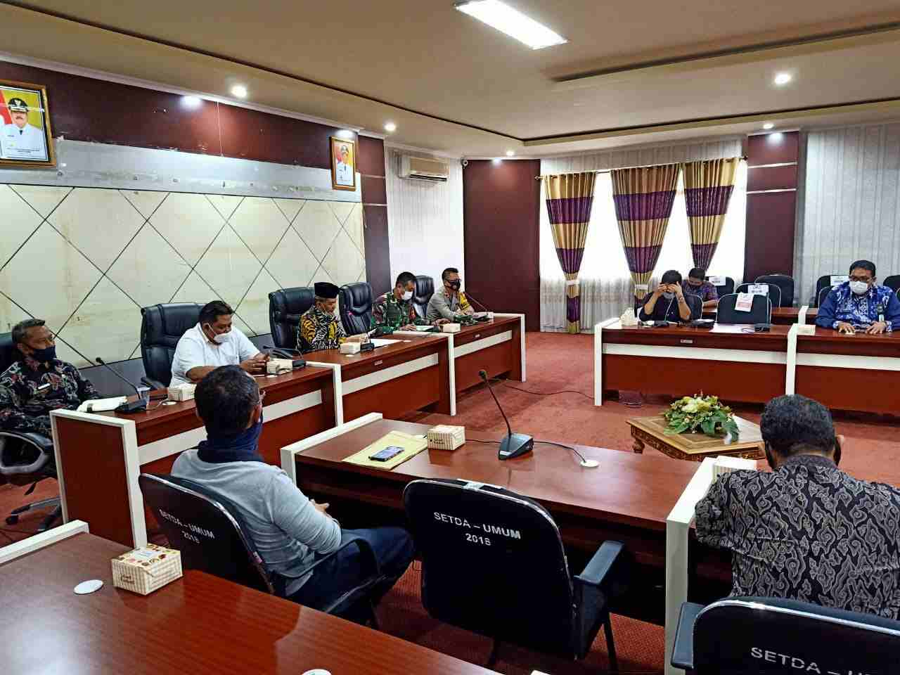 EVALUASI: Satgas Covid-19 Paser membahas kinerja penanganan Covid-19 selama sebulan ini, Jum