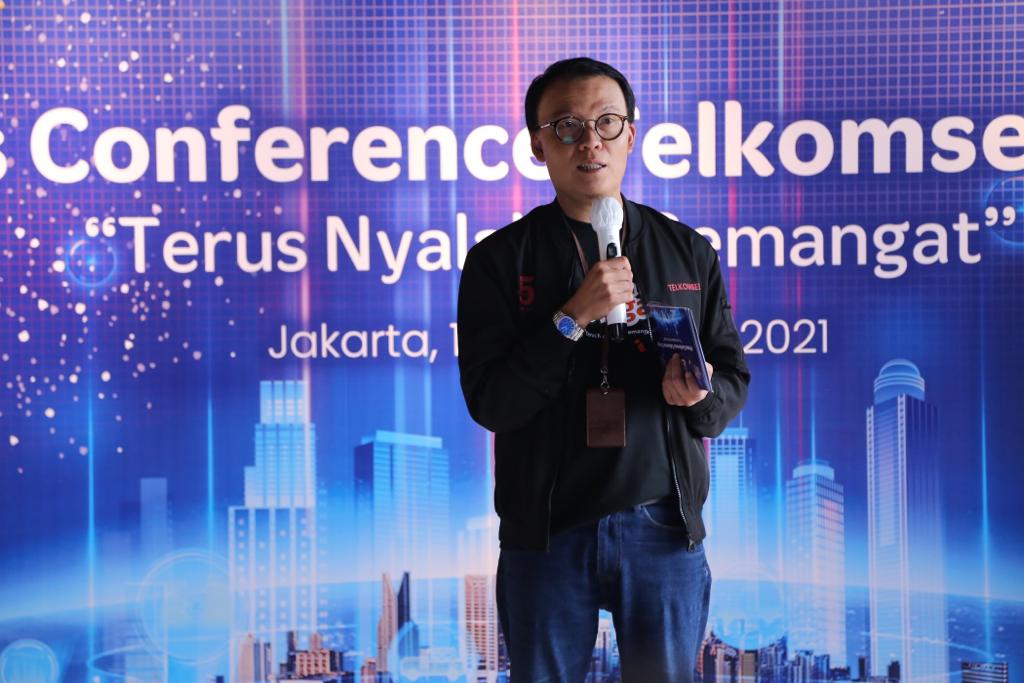 OPTIMALISASI: Direktur Network Telkomsel Nugroho dalam sambutannya menyampaikan konsistensi Telkomsel untuk #BukaSemuaPeluang melalui optimalisasi infrastruktur jaringan.