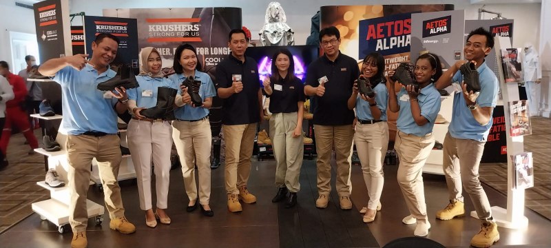 INOVASI BARU: PT Alasmas Berkat Utama  yang sukses melaunching 6 varian baru sepatu safety berteknologi tinggi dan berstandar international.