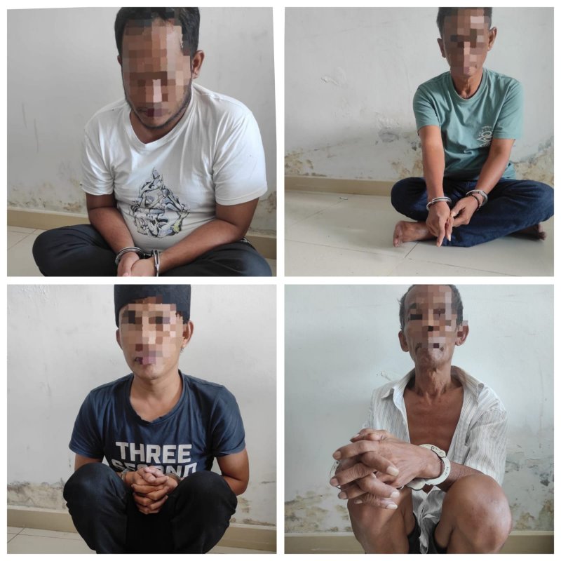 Dit Resnarkoba Polda Kaltim menangkap empat pengedar sabu jaringan Gunung Bugis, Baru Ulu, Balikpapan.