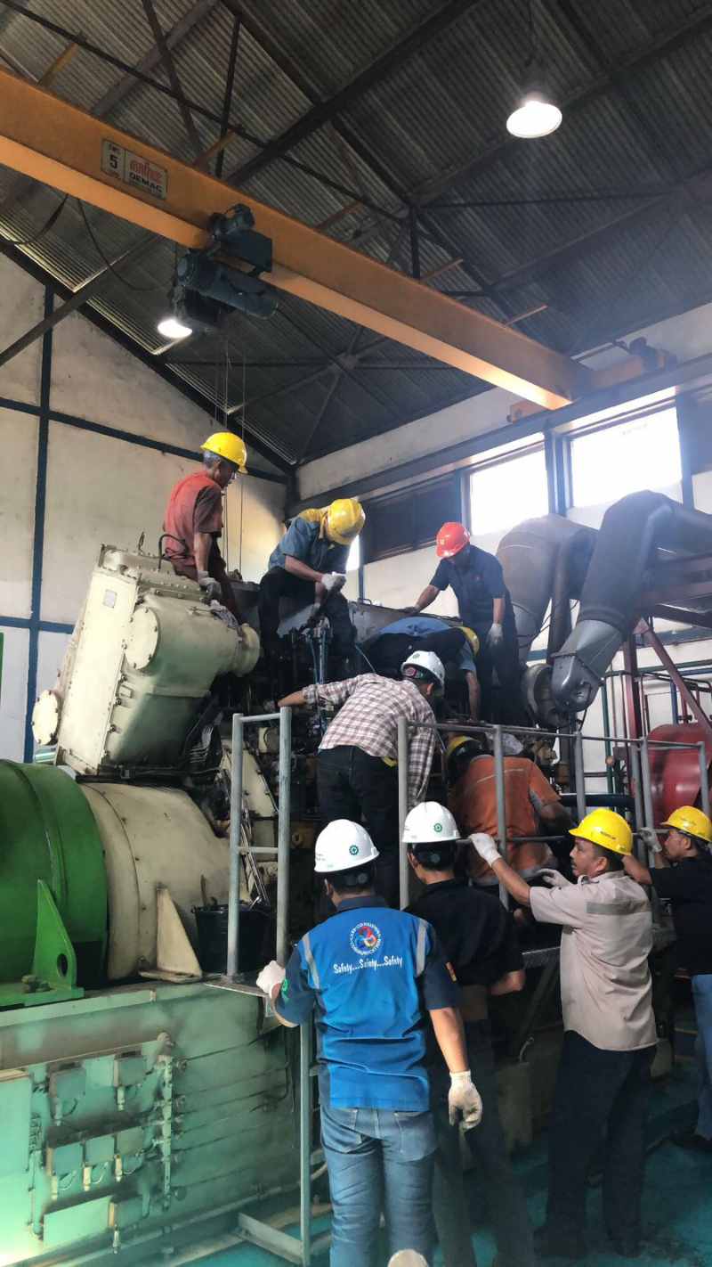 TINGKATKAN KEANDALAN: Untuk meningkatkan keandalan listrik Sistem Kalimantan jelang peringatan Kemerdekaan Republik Indonesia ke-78, PLN Nusantara Power UPDK Balikpapan melakukan pemeliharaan mesin PLTD Panangkalaan di Kalsel pada 2-12 Agustus lalu.