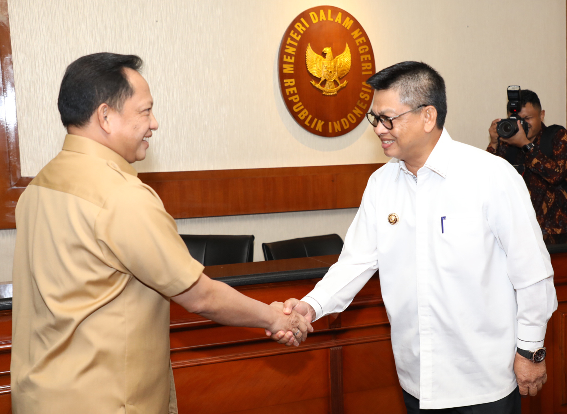 BAHAS DOB: Gubernur Kaltara, Dr H Irianto Lambrie menemui Menteri Dalam Negeri (Mendagri) Prof H Muhammad Tito Karnavian, di Kantor Kemendagri, Senin (3/2).