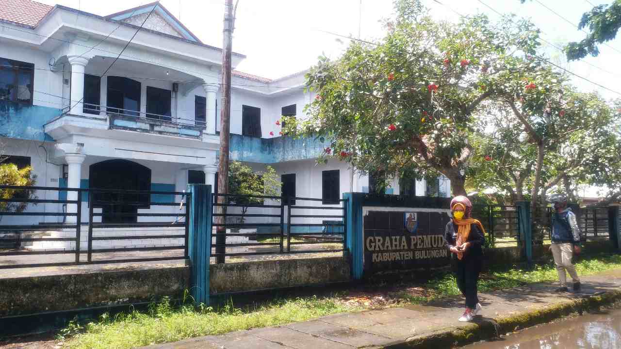 JADI ALTERNATIF: Gedung KNPI Bulungan jadi alternatif untuk lokasi isolasi pasien positifCovid-19 jika terus terjadi penambahan.