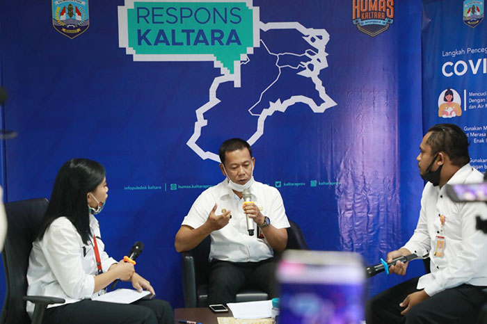NEW NORMAL: Asisten I Bidang Pemerintahan dan Kesra Datu Iqro Ramadhan saat menjadi narasumber pada acara Respons Kaltara, Rabu (10/6).