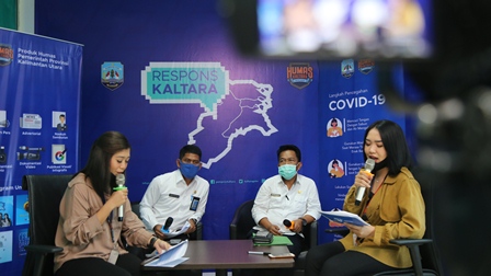 SEKTOR PAJAK: Kepala Bidang Pajak Badan Pengelolaan Pajak dan Retribusi Daerah (BPPRD) Kaltara, Imam Pratikno (dua dari kiri) saat menjadi narasumber kegiatan Respons Kaltara, Rabu (16/9).