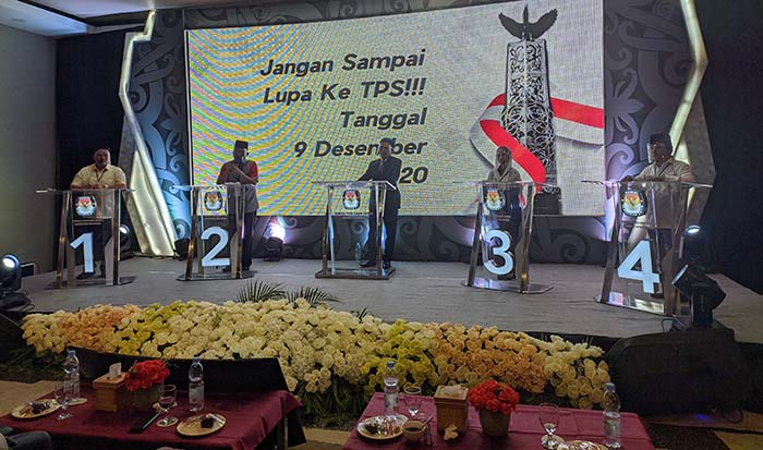 DEBAT PERDANA: Calon Wakil Bupati Bulungan saat melaksanakan debat pertama pada 31 Oktober lalu.
