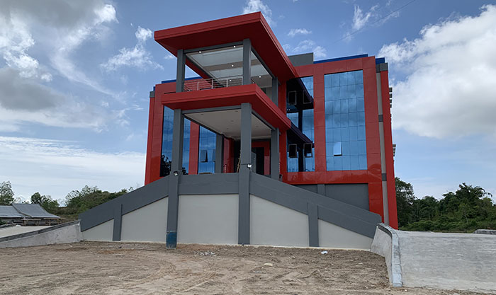 RAMPUNG: Gedung kantor BINDA Kaltara yang pembangunannya telah rampung 100 persen. Rencananya akan diresmikan oleh Kepala BIN dalam waktu dekat.