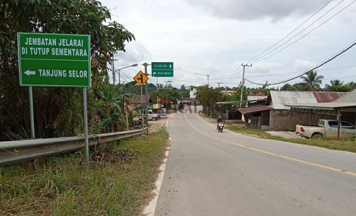 PENUTUPAN SEMENTARA: Jembatan Jelarai bakal ditutup sementara selama perbaikan. Kendaraan akan dialihkan ke Jalan Meranti.