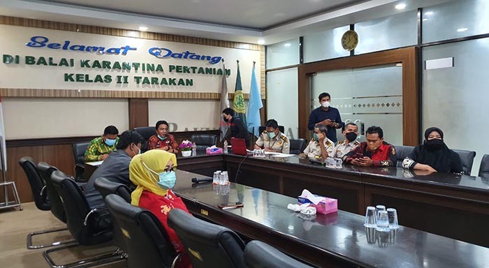 KOORDINASI: Komisi II DPRD Kaltara saat melakukan koordinasi dengan Balai Karantina Pertanian Tarakan, pada Kamis (4/2) lalu.