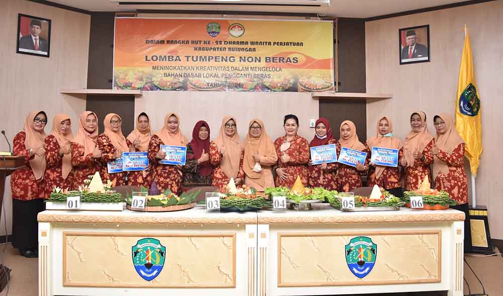 NON BERAS: DWP Bulungan menggelar lomba tumpeng non beras di ruang Serbaguna Lantai I Kantor Bupati pada Sabtu pagi lalu (4/12).