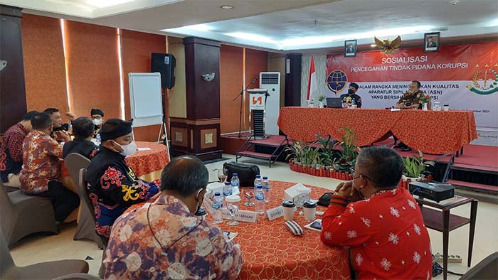 CEGAH KORUPSI: Kejaksaan Negeri Tarakan bekali ASN di lingkup Kementerian Perhubungan (Kemenhub) guna pencegahan korupsi, Rabu (22/12).