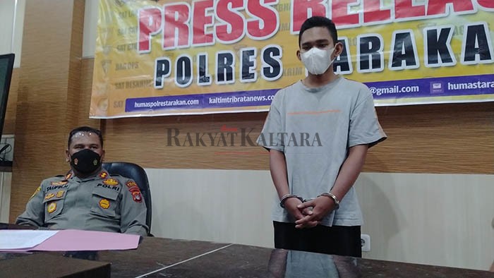 KASUS PENCABULAN: Satreskrim Polres Tarakan ungkap perkara pencabulan dengan tersangka AR (27) yang berprofesi sebagai guru mengaji, Selasa (18/1).
