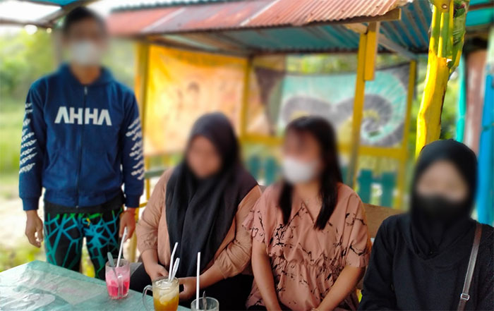 BERDAMAI: Ketiga perempuan yang menjadi korban begal payudara memilih jalur damai dengan pelaku.