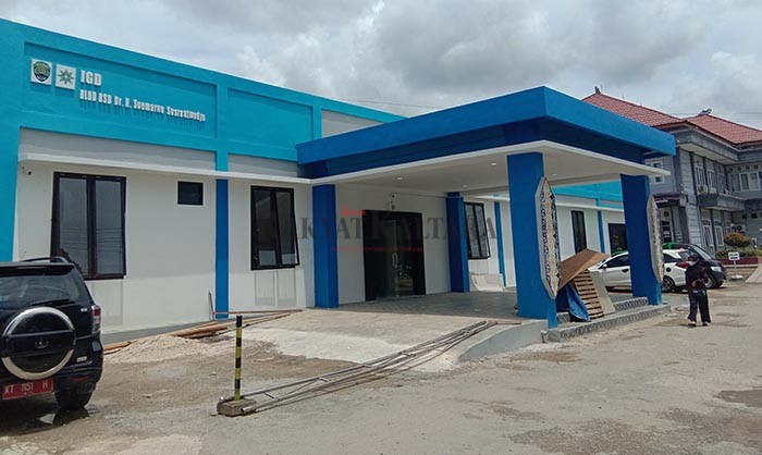 TAMPAK SEPI: Rumah sakit di Bulungan untuk sementara ini meniadakan jam besuk bagi pasien, Jumat (25/2).