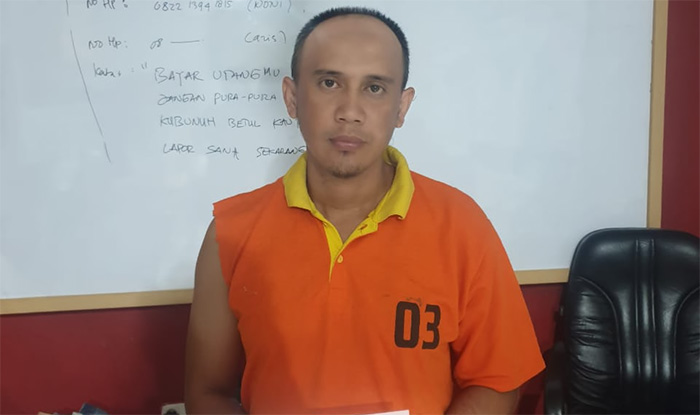 KASUS PENCURIAN: Residivis yang kembali harus berurusan dengan polisi karena mencuri satu unit handphone.