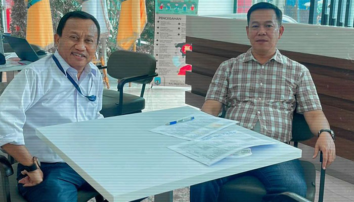 INPRES KBM: Suheriyatna bersama Asisten I Sekretariat Provinsi Kaltara Datu Iqra Ramadhan di Jakarta. Pemprov berupaya mengajukan permohonan perpanjangan Inpres KBM Tanjung Selor.