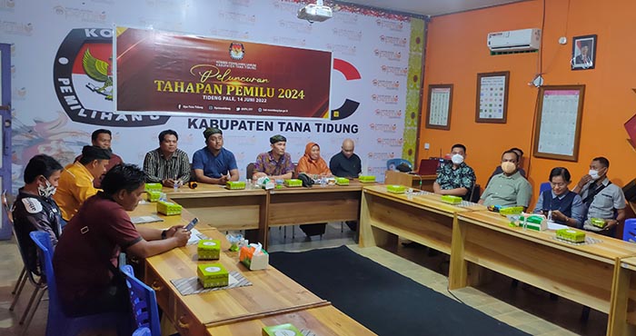 TAHAPAN PEMILU 2024: KPU KTT mengikut launching untuk tahapan Pemilu 2024 mendatang secara virtual, Rabu (15/6).