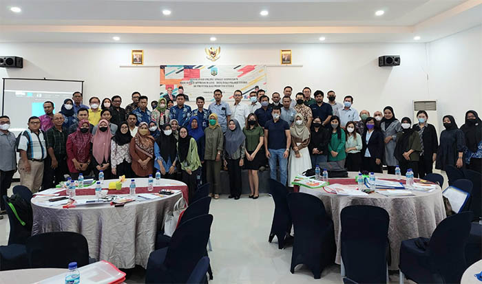 SOSIALISASI: DPMPTSP Kaltara menggelar sosialisasi OSS-RBA kepada pelaku usaha, Jumat (8/7) lalu.