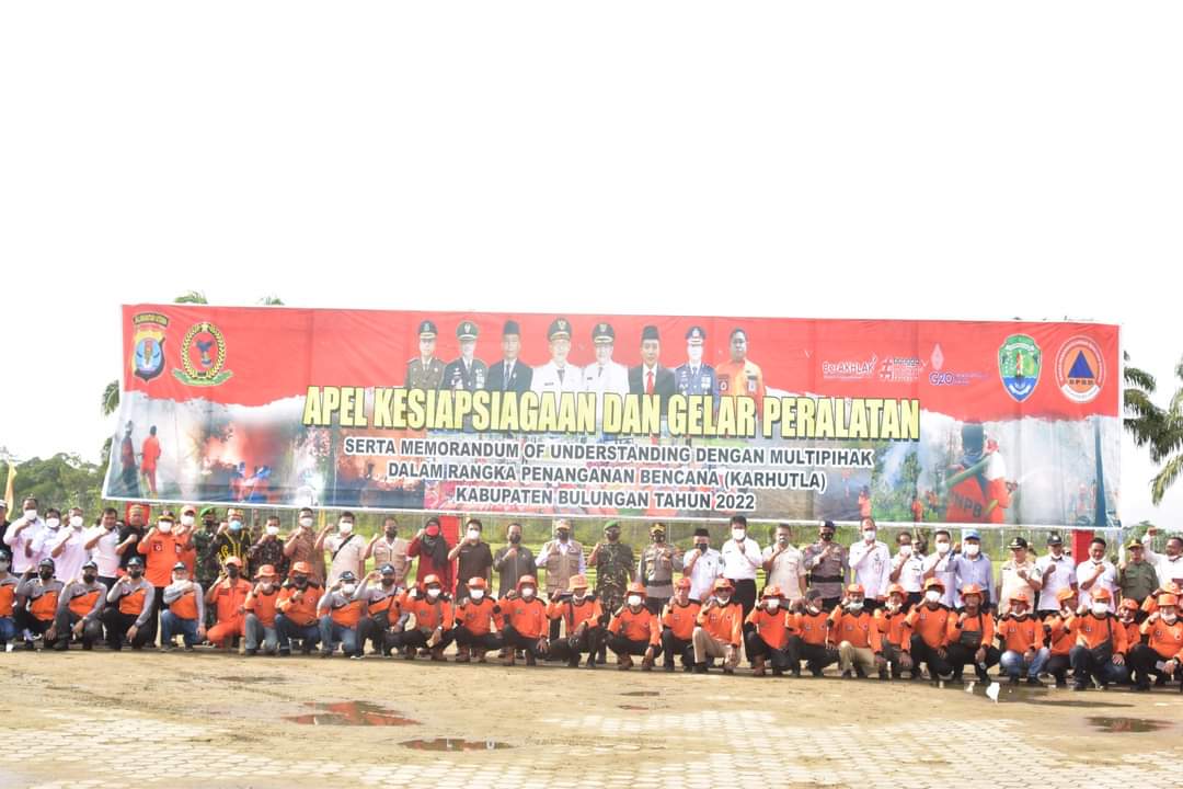 GELAR APEL: Waspada kebakaran hutan dan lahan di Bulungan, gandeng pentahelix untuk mencegahnya.