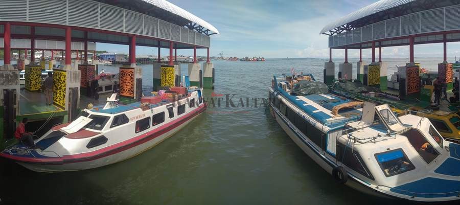 Speedboat antar pulau di Kaltara.