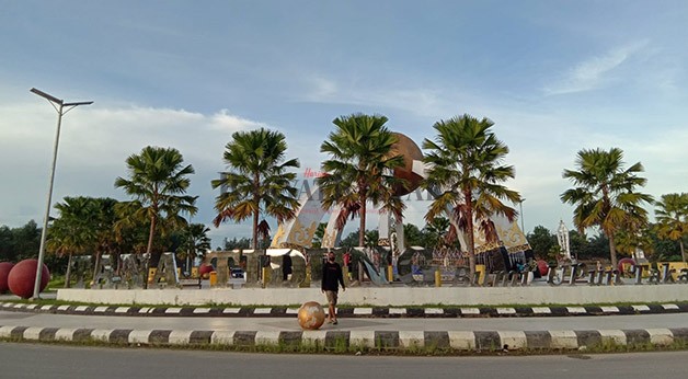 LAHAN PUSPEM: Bundaran HU nantinya akan dibangun pusat pemerintahan Kabupaten Tana Tidung.