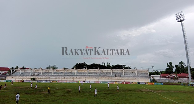PERHELATAN PORPROV: Stadion Andi Tjajok Tanjung Selor yang nantinya akan digunakan untuk pembukaan pelaksanaan Porprov I Kaltara.
