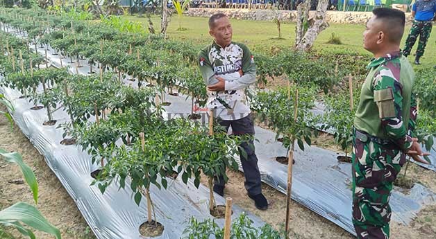 PENGENDALIAN INFLASI: Bupati Bulungan Syarwani (kiri) mengingatkan masyarakat agar dapat menekan angka inflasi di Tanjung Selor dengan giat menanam komoditas pangan di pekarangan rumah.