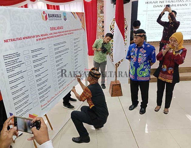 ASN HARUS NETRAL: Pemprov dan Bawaslu Kaltara kerja sama untuk lakukan pengawasan terhadap ASN di lingkup Kaltara saat Pemilu 2024.
